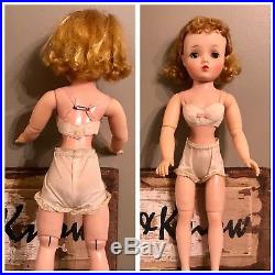 Vintage Madame Alexander Cissy Doll 20 1950s Tagged Navy Dress WithClock Lovely