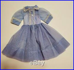 Vintage Madame Alexander Cissy Doll Blue Dotted Swiss Dress Tagged