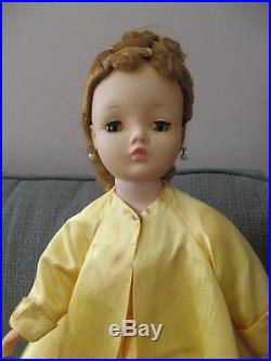 Vintage Madame Alexander Cissy Doll & Tagged Satin Opera Dress Nice