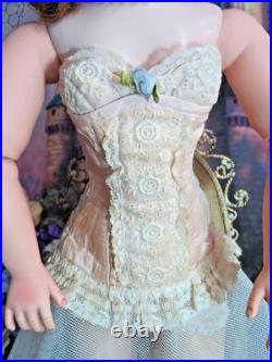 Vintage Madame Alexander Cissy Doll tagged Corset Red hair Blue eyes Hat Poodle