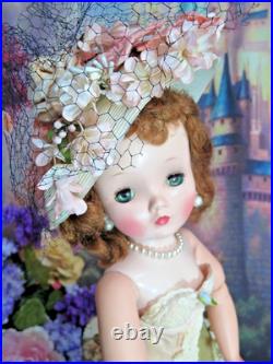 Vintage Madame Alexander Cissy Doll tagged Corset Red hair Blue eyes Hat Poodle