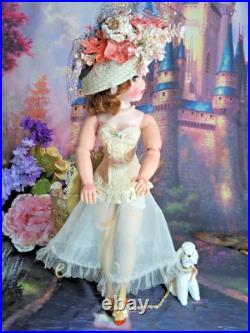 Vintage Madame Alexander Cissy Doll tagged Corset Red hair Blue eyes Hat Poodle