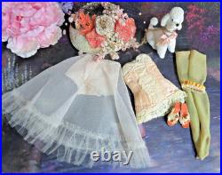 Vintage Madame Alexander Cissy Doll tagged Corset Red hair Blue eyes Hat Poodle