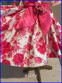 Vintage Madame Alexander Cissy Tagged Camellia Print Dress 1958