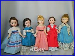 Vintage Madame Alexander Complete Set Of 5 Little Women Walkers-all Original