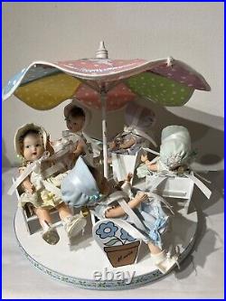 Vintage Madame Alexander Dionne Quintuplets 75 Anniversary 5 Dolls with Carousel