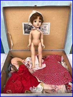 Vintage Madame Alexander Doll Binnie 1950s 14 Walker Brunette Cissy Face