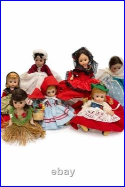 Vintage Madame Alexander Dolls Set Of 7