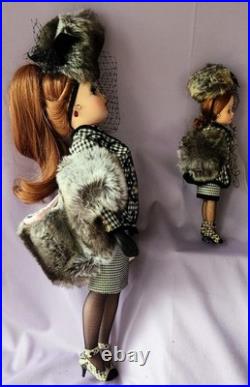 Vintage Madame Alexander Ebony Ivory Houndstooth Doll Cissy Cissette Lmited Ed