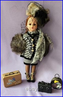 Vintage Madame Alexander Ebony Ivory Houndstooth Doll Cissy Cissette Lmited Ed