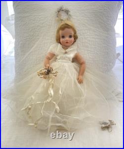 Vintage Madame Alexander Elise Blonde Bride Doll 15-16 No Factor Box 1950-1959