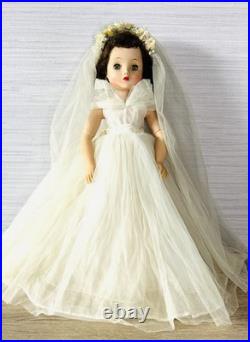 Vintage Madame Alexander Elise Bride Doll Brunette 15 1950s read