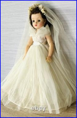 Vintage Madame Alexander Elise Bride Doll Brunette 15 1950s read