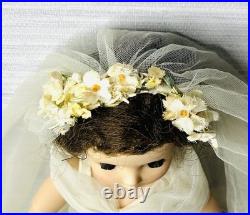 Vintage Madame Alexander Elise Bride Doll Brunette 15 1950s read