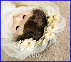 Vintage Madame Alexander Elise Bride Doll Brunette 15 1950s read