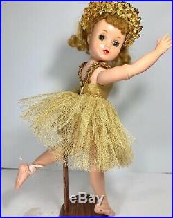 Vintage Madame Alexander Elise doll ballerina taffeta check dress tagged outfits