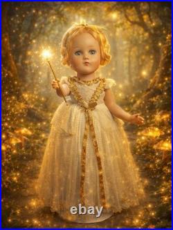 Vintage Madame Alexander Fairy Queen Doll 14 1/2 Composition Mistagged Dress