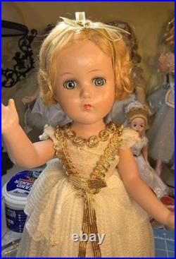 Vintage Madame Alexander Fairy Queen Doll 14 1/2 Composition Mistagged Dress