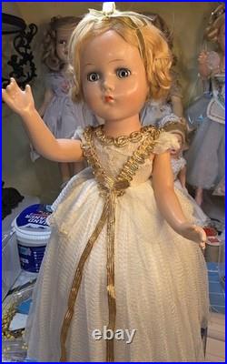Vintage Madame Alexander Fairy Queen Doll 14 1/2 Composition Mistagged Dress