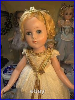 Vintage Madame Alexander Fairy Queen Doll 14 1/2 Composition Mistagged Dress