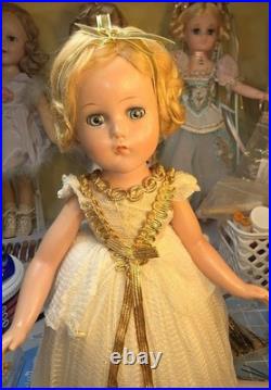Vintage Madame Alexander Fairy Queen Doll 14 1/2 Composition Mistagged Dress