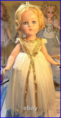 Vintage Madame Alexander Fairy Queen Doll 14 1/2 Composition Mistagged Dress