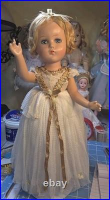 Vintage Madame Alexander Fairy Queen Doll 14 1/2 Composition Mistagged Dress