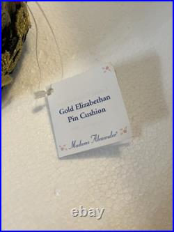 Vintage Madame Alexander Gold Elizabethan Pincushion Doll 25645 Sleeping Eyes