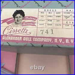 Vintage Madame Alexander High Color Cissette Doll In Box 741 Rare