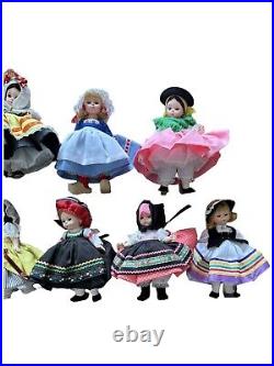 Vintage Madame Alexander International Dolls Lot Of 10 + Accessories + Boxes