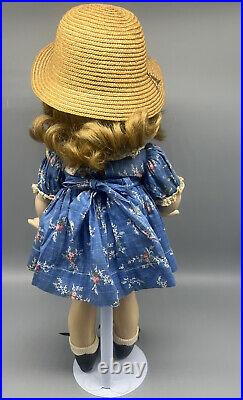 Vintage Madame Alexander Jeannie Walker Composition Doll Tagged Dress Hat 17 IN