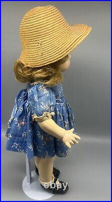 Vintage Madame Alexander Jeannie Walker Composition Doll Tagged Dress Hat 17 IN