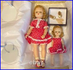 Vintage Madame Alexander Lissy 11 and Wendy 7 Dolls Red & White Polka Dot