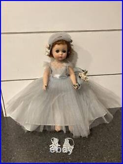 Vintage Madame Alexander Lissy Doll 1248 Blue Nylon Tulle Bridesmaids Dress 1956