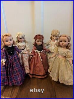 Vintage Madame Alexander Little Women Doll Lot Of 5 Louisa May Alcott 1948