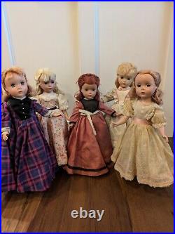 Vintage Madame Alexander Little Women Doll Lot Of 5 Louisa May Alcott 1948