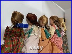 Vintage Madame Alexander Little Women Dolls Set Of 6 1950s Hard Plastic NM