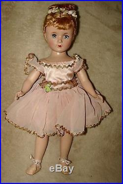 Vintage Madame Alexander Nina Ballerina Doll, hard plastic, 14 Circa 1949 NICE