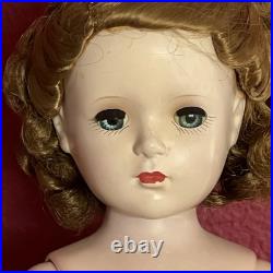 Vintage Madame Alexander Queen Elizabeth Doll Margaret Face Hard Plastic 17.5