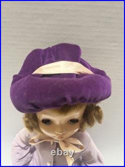 Vintage Madame Alexander Sweet Violet 18 Fully Jointed Walker Doll 1954