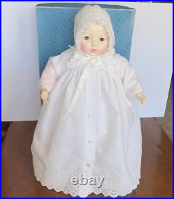 Vintage Madame Alexander Victoria Baby Doll 5760 White Gown CRYER WORKS! SEE VID