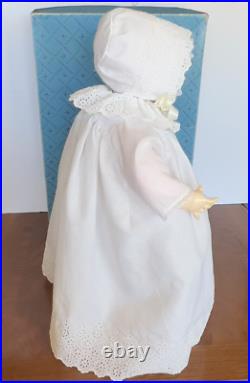 Vintage Madame Alexander Victoria Baby Doll 5760 White Gown CRYER WORKS! SEE VID