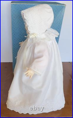 Vintage Madame Alexander Victoria Baby Doll 5760 White Gown CRYER WORKS! SEE VID