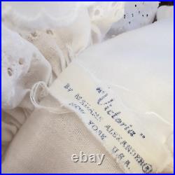 Vintage Madame Alexander Victoria Baby Doll 5760 White Gown CRYER WORKS! SEE VID