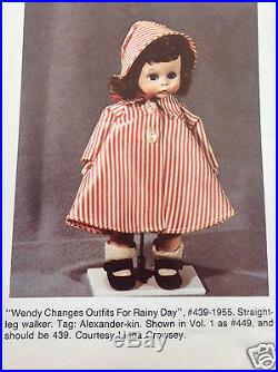 Vintage Madame Alexander Wendy Changes Outfits for Rainy Day #439 SLW