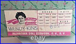 Vintage Madame Alexander Wendy Kins