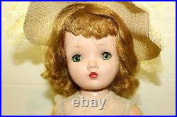 Vintage Madame Alexander Winnie Walker Bride Doll Tagged Red Hair Sleepy Eye
