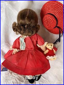Vintage Madame Alexander-kins 1953 Slnw Play Dress Tagged Triple Stitched Hair