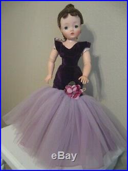 Vintage Mme. Alexander Brunette Cissy In Purple Torso Gown