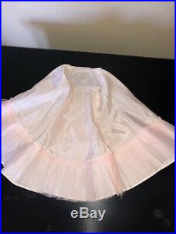 Vintage Tagged Madame Alexander 1957 Pink Nylon Checks Shirtwaist Dress no stand